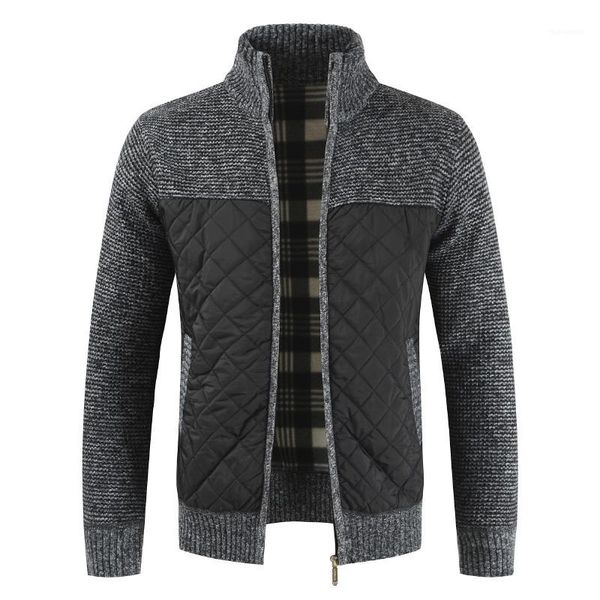 plaid sweaters fashion designer long sleeved with pockets zipper stand collar sweaters autumn and winter mens, White;black
plaid sweaters fashion designer long sleeved with pockets zipper stand collar sweaters autumn and winter mens, White;black