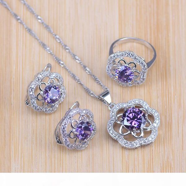 purple rose cubic zirconia silver 925 costume jewelry set party wedding engagement pendant hoop earrings ring necklace set
purple rose cubic zirconia silver 925 costume jewelry set party wedding engagement pendant hoop earrings ring necklace set