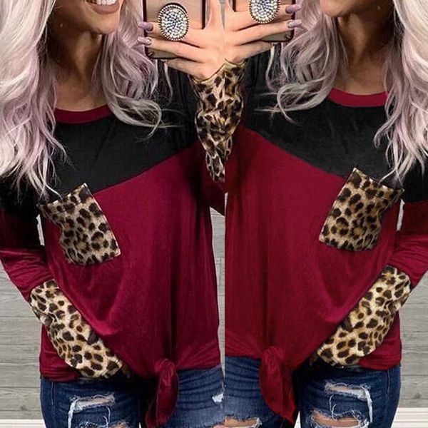 leopard panelled women tshirt casual o neck long sleeve lace up pullover tee women autumn clothing, White
leopard panelled women tshirt casual o neck long sleeve lace up pullover tee women autumn clothing, White