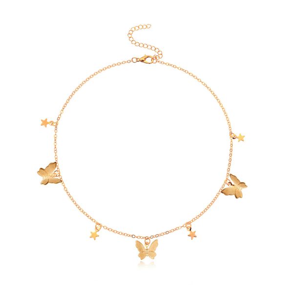 star butterfly pendants necklace fashion alloy necklace gold silver color clavicle chain necklaces for women butterfly jewelry 
star butterfly pendants necklace fashion alloy necklace gold silver color clavicle chain necklaces for women butterfly jewelry