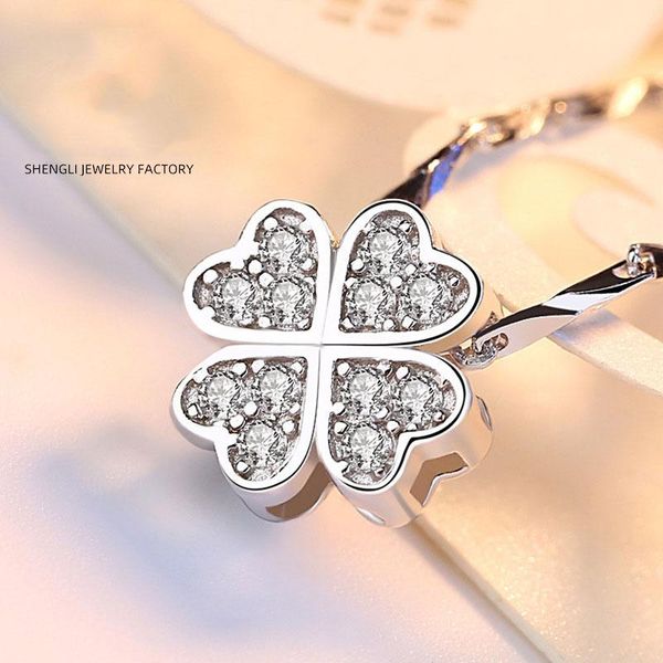 s999 sterling silver necklace female clavicle chain four-leaf clover full silver jewelry pendant japanese and korean simple birthday gift fo
s999 sterling silver necklace female clavicle chain four-leaf clover full silver jewelry pendant japanese and korean simple birthday gift fo
