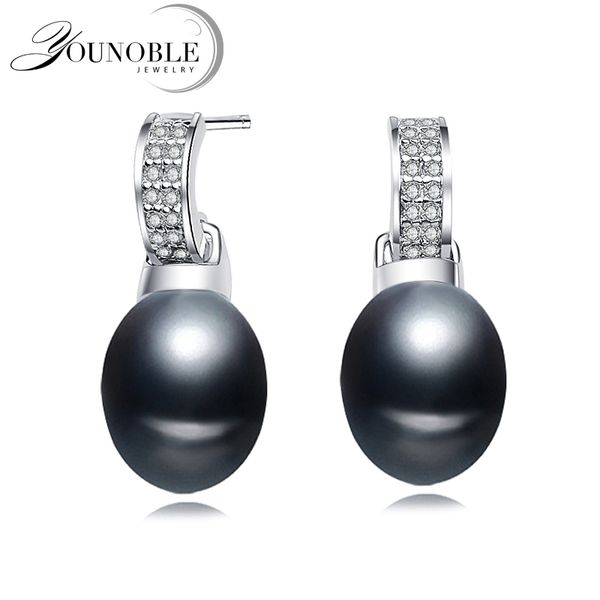 stud cultured freshwater black pearl earrings for women,classic 925 sterling silver jewelry drop, Golden;silver
stud cultured freshwater black pearl earrings for women,classic 925 sterling silver jewelry drop, Golden;silver