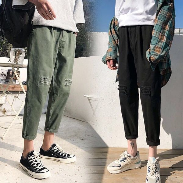 overalls men's casual pants student trendy brand foot pants nine-point harlan straight boys teen summer thin section, Black
overalls men's casual pants student trendy brand foot pants nine-point harlan straight boys teen summer thin section, Black