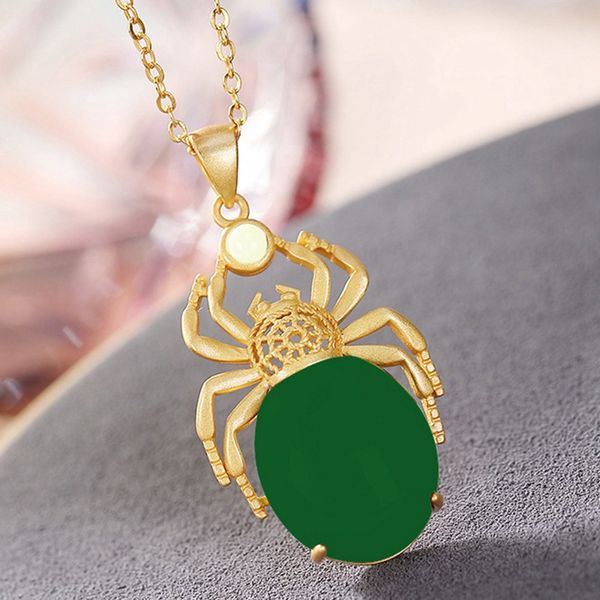 retro charm insects spider pendant necklace match with oversize natural stone fashion jewelry women's anniversary gifts, Silver
retro charm insects spider pendant necklace match with oversize natural stone fashion jewelry women's anniversary gifts, Silver