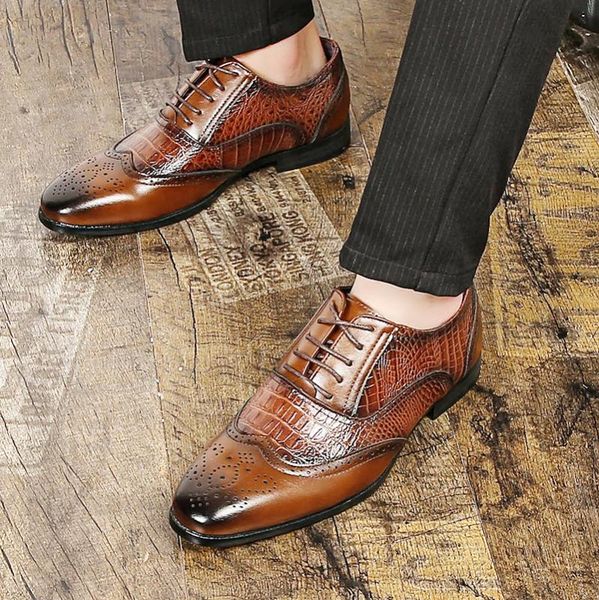 dress shoes business luxury oxford men breathable brouge leather lace up rubber formal shoe office party wedding, Black
dress shoes business luxury oxford men breathable brouge leather lace up rubber formal shoe office party wedding, Black