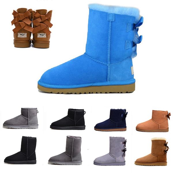 pink flock wgg blue women ankle boots classic chestnut bailey bowknot leather winter snow ankle womens half knee australian boots, Black
pink flock wgg blue women ankle boots classic chestnut bailey bowknot leather winter snow ankle womens half knee australian boots, Black