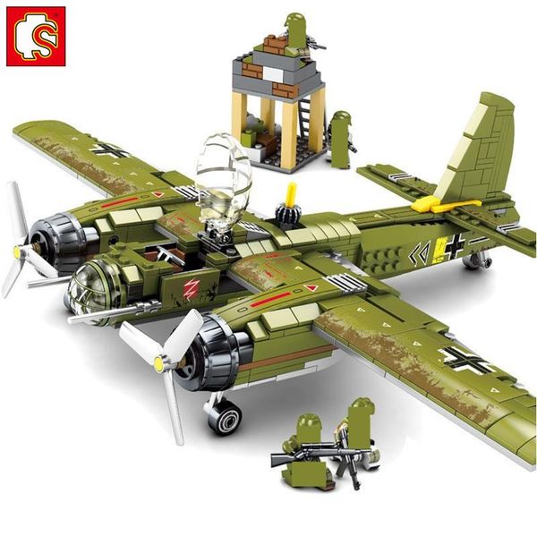 559pcs ww2 military german ju 88 bomber aircraft army plane building blocks set brinquedos fighter technic kids toys sembo block qylwks
559pcs ww2 military german ju 88 bomber aircraft army plane building blocks set brinquedos fighter technic kids toys sembo block qylwks