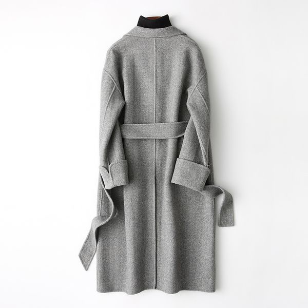 women's wool & blends long coat female spring-fall jacket woman's double-sided ladies coats abrigos mujer elegante kqn88106-2 kj23, Black
women's wool & blends long coat female spring-fall jacket woman's double-sided ladies coats abrigos mujer elegante kqn88106-2 kj23, Black