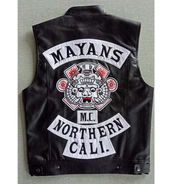 mayans mc motorcycle punk locomotive pu leather black vest men fashion clothing coat, Black;white
mayans mc motorcycle punk locomotive pu leather black vest men fashion clothing coat, Black;white