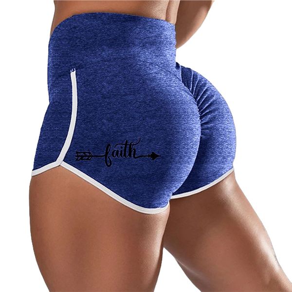 europe and america selling high-waisted elasticity slim fit sports yoga running shorts women's faith lettered print pan, Black;blue
europe and america selling high-waisted elasticity slim fit sports yoga running shorts women's faith lettered print pan, Black;blue