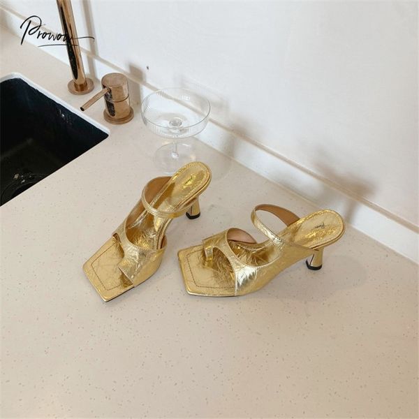 prowow genuine leather woman summer slippers square toe black red gold thin high heel women shoes slippers fashion shoes woman
prowow genuine leather woman summer slippers square toe black red gold thin high heel women shoes slippers fashion shoes woman
