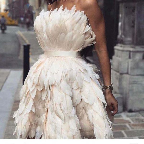 new fairy ivory feathers prom dresses 2020 strapless knee-length vestido de festa kaftan celebrity red carpet gowns for pageant, Black
new fairy ivory feathers prom dresses 2020 strapless knee-length vestido de festa kaftan celebrity red carpet gowns for pageant, Black