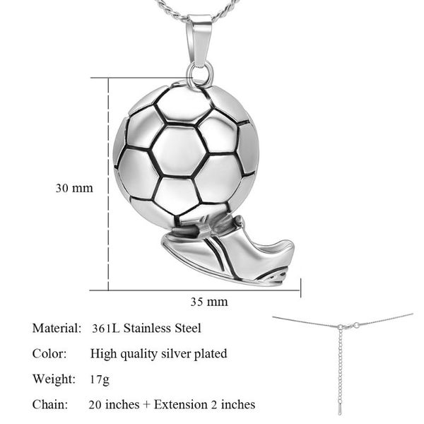 ijd10529 stainless steel football cremation pendants for ashes urn memorial keepsake necklace for men jewelry, Silver
ijd10529 stainless steel football cremation pendants for ashes urn memorial keepsake necklace for men jewelry, Silver