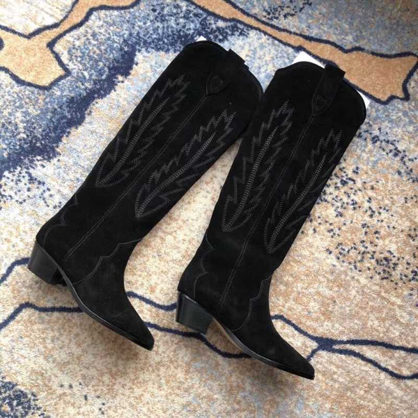 shoes women autumn winter boots natural cow suede knee high boots pointed toe med heels zapatos de mujer, Black
shoes women autumn winter boots natural cow suede knee high boots pointed toe med heels zapatos de mujer, Black
