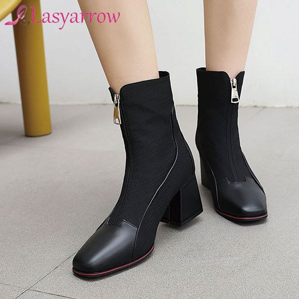 lasyarrow square head thick with color matching fabric ankle boots green autumn winter casual women's boots zipper ankle, Black
lasyarrow square head thick with color matching fabric ankle boots green autumn winter casual women's boots zipper ankle, Black