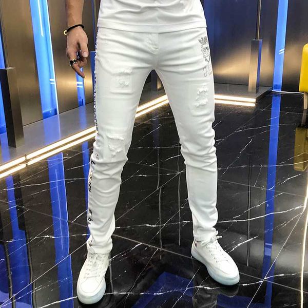 men's jeans fashion 2021 autumn simple personality versatile diamond side letter offset slim casual for men, Blue
men's jeans fashion 2021 autumn simple personality versatile diamond side letter offset slim casual for men, Blue