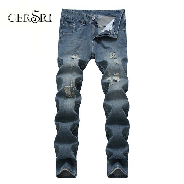 gersri high street style male jeans elasticity slim denim trousers hole skinny destroyed ripped blue jeans for men
gersri high street style male jeans elasticity slim denim trousers hole skinny destroyed ripped blue jeans for men