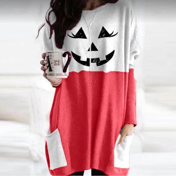 women's blouses & shirts 40@ blusas mujer de moda 2021 halloween lantern ghost pumpkin shirt face costume long sleeves ropa, White
women's blouses & shirts 40@ blusas mujer de moda 2021 halloween lantern ghost pumpkin shirt face costume long sleeves ropa, White