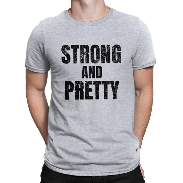 strong and pretty tshirt funny strongman workout t-shirt cotton tee