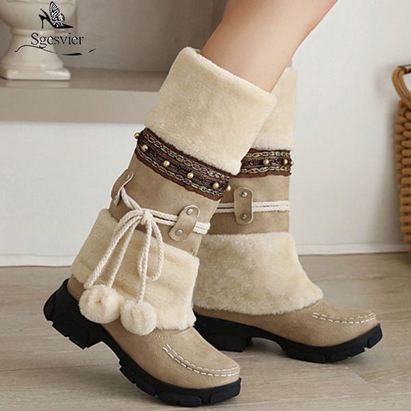 sgesvier 2020 new arrive snow boots women winter shoes flock round toe keep warm casual shoes woman mid calf boots, Black
sgesvier 2020 new arrive snow boots women winter shoes flock round toe keep warm casual shoes woman mid calf boots, Black