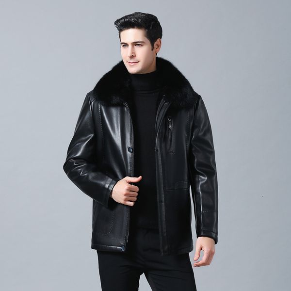 new men genuine jacket winter faux fur sheepskin coat for men's jacket turn-down collar natural leather, Black
new men genuine jacket winter faux fur sheepskin coat for men's jacket turn-down collar natural leather, Black