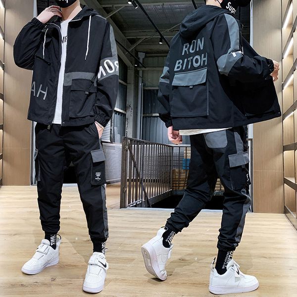 2020 mens cargo пуловер streetwear с капюшоном tracksuit 2 шт комплекты куртки и штаны сыпучих fit pants hip hop abz560, Black;blue
2020 mens cargo пуловер streetwear с капюшоном tracksuit 2 шт комплекты куртки и штаны сыпучих fit pants hip hop abz560, Black;blue