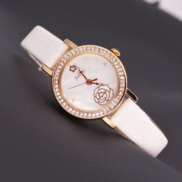small julius lady women's watch mother-of-pearl fashion hours rose snow flower bracelet real leather girl's birthday gift no box, Slivery;brown
small julius lady women's watch mother-of-pearl fashion hours rose snow flower bracelet real leather girl's birthday gift no box, Slivery;brown