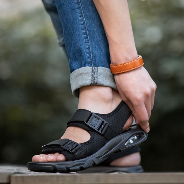 summer men sandals leisure men's beach shoes zapatos de hombre antiskid men's sandals leather shoes breathable, Black
summer men sandals leisure men's beach shoes zapatos de hombre antiskid men's sandals leather shoes breathable, Black