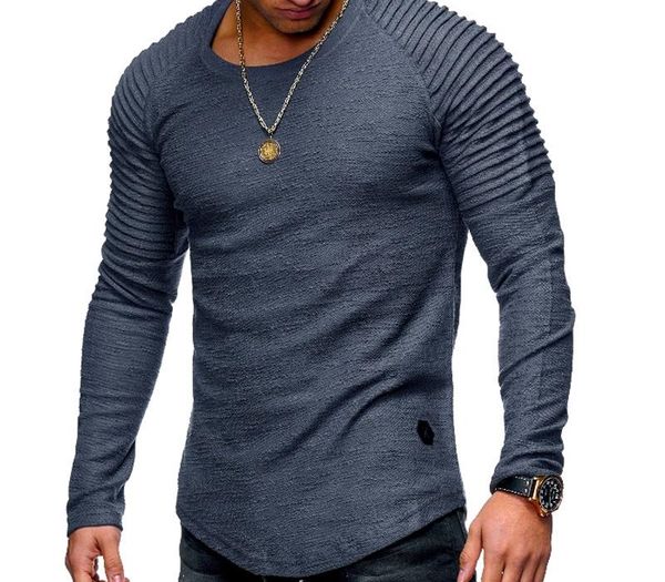 2018 autumn men long sleeve t shirt casual o neck striped fold elastic fit t shirt men solid tshirt hip hop 3xl, White;black
2018 autumn men long sleeve t shirt casual o neck striped fold elastic fit t shirt men solid tshirt hip hop 3xl, White;black