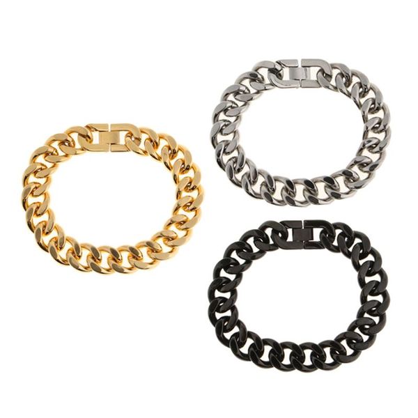 cuban link chain stainless steel solid link braclet hip hop mens jewelry choose color size, Black
cuban link chain stainless steel solid link braclet hip hop mens jewelry choose color size, Black