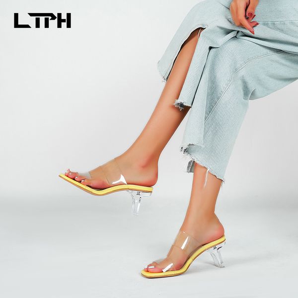ltph 2020 summer new arrival transparent spike heels women sandals fashion slip-on open toe crystal bottom wild casual shoes, Black
ltph 2020 summer new arrival transparent spike heels women sandals fashion slip-on open toe crystal bottom wild casual shoes, Black