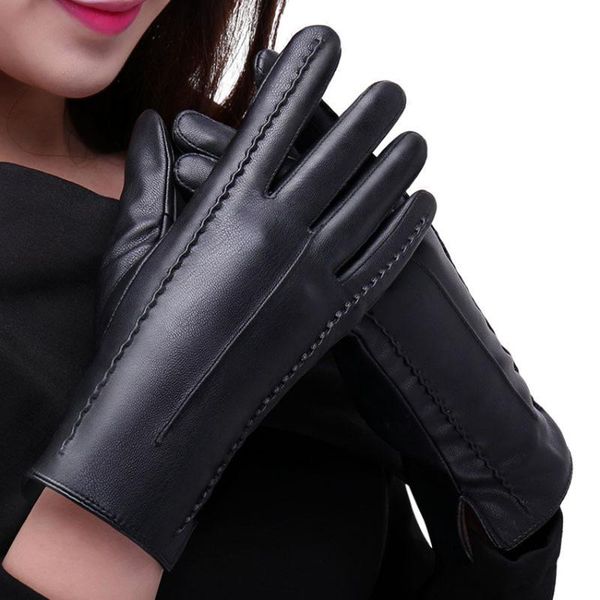 five fingers gloves 2021 arrival women' pu leather mobile phone touched screen fashion solid winter thick warm for woman, Blue;gray
five fingers gloves 2021 arrival women' pu leather mobile phone touched screen fashion solid winter thick warm for woman, Blue;gray