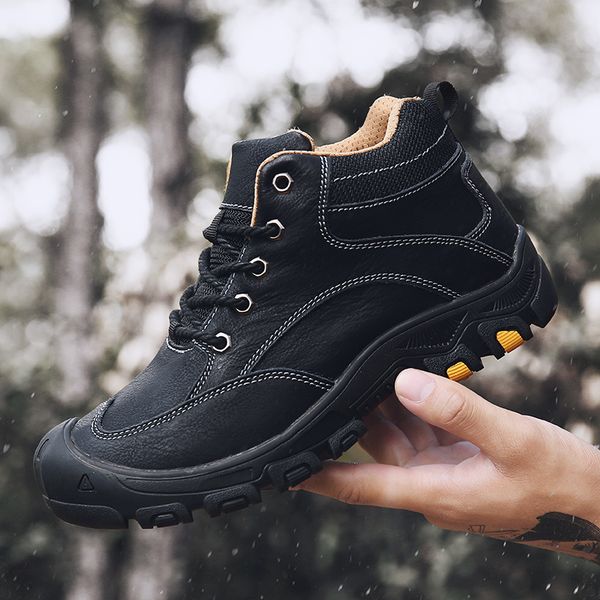 boots men winter man shoes outdoor plush warm snow with fur footwear lace-up casual trendy hunting ankle, Black
boots men winter man shoes outdoor plush warm snow with fur footwear lace-up casual trendy hunting ankle, Black