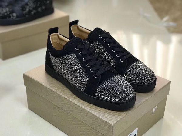 модельер марка младший шипы strass low top красной подошвой кроссовки обувь мужчины, женщины повседневная популярная gentleman шнуровка отды, Black
модельер марка младший шипы strass low top красной подошвой кроссовки обувь мужчины, женщины повседневная популярная gentleman шнуровка отды, Black