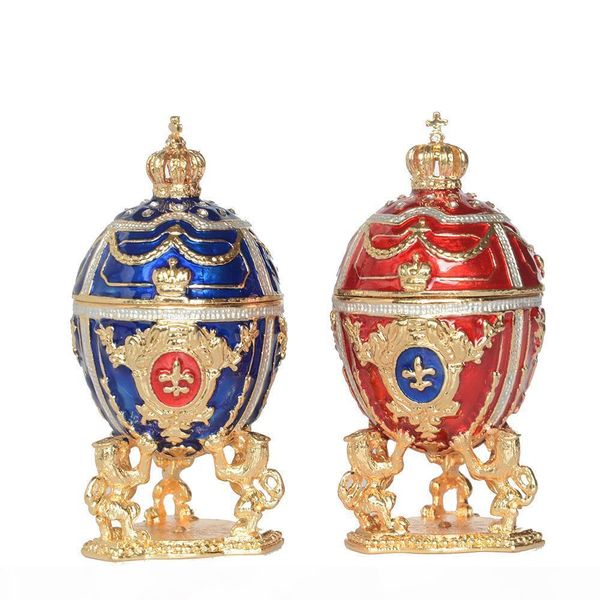 russian faberge egg w lion trinket & jewelry box easter egg crystal bejeweled metal gift for her christmas gifts, Black;white
russian faberge egg w lion trinket & jewelry box easter egg crystal bejeweled metal gift for her christmas gifts, Black;white