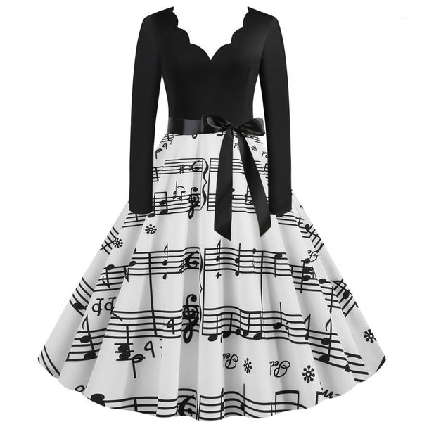 clothing 2020 womens designer print dress spring summer fashion big dress party dresses musical note female, Black;gray
clothing 2020 womens designer print dress spring summer fashion big dress party dresses musical note female, Black;gray