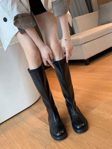 med heel boots shoes luxury designer round toe thigh high heels high zipper boots-women booties ladies platform, Black
med heel boots shoes luxury designer round toe thigh high heels high zipper boots-women booties ladies platform, Black