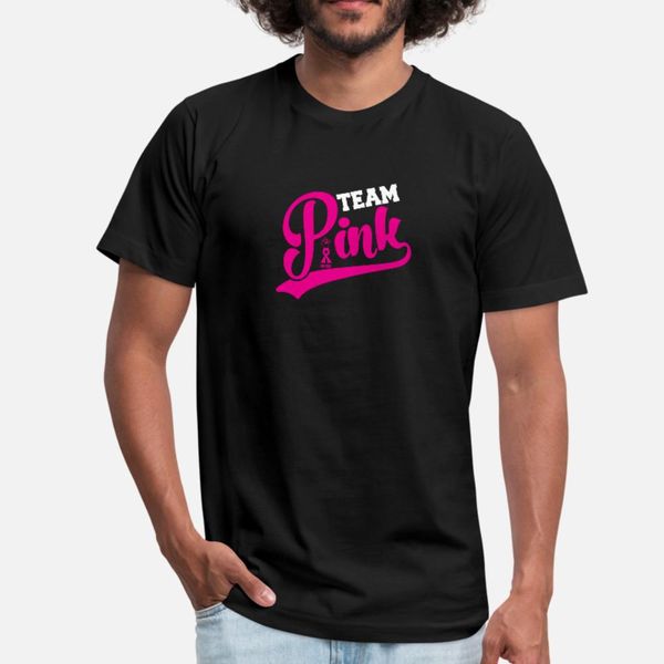 team pink breast cancer t shirt men design tee shirt round neck standard cute basic spring novelty shirt