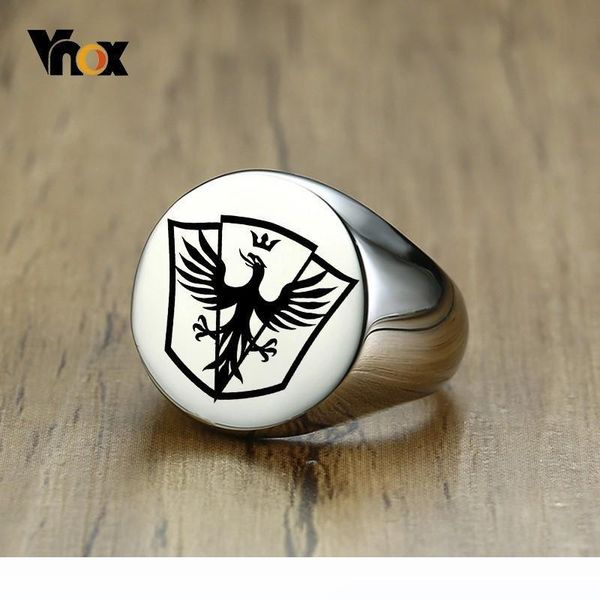 vnox heraldic eagle with crown personalized 20mm signet ring for men stainless steel punk chunky stamp ring us size 9# - 13#, Silver
vnox heraldic eagle with crown personalized 20mm signet ring for men stainless steel punk chunky stamp ring us size 9# - 13#, Silver