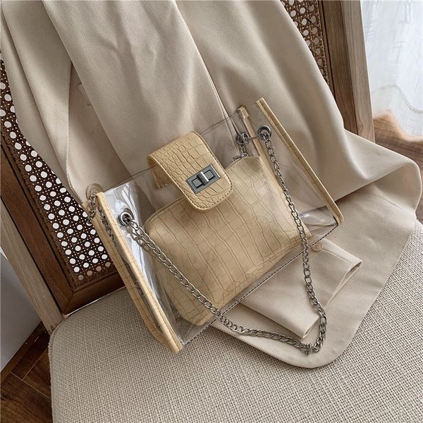 2020 summer women's shoulder bag new transparent women's bag crocodile single shoulder messenger
2020 summer women's shoulder bag new transparent women's bag crocodile single shoulder messenger