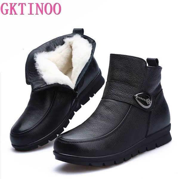gktinoo winter warm wool boots women snow boots 100% genuine leather side zipper flat ankle women fur warm shoes botas, Black
gktinoo winter warm wool boots women snow boots 100% genuine leather side zipper flat ankle women fur warm shoes botas, Black