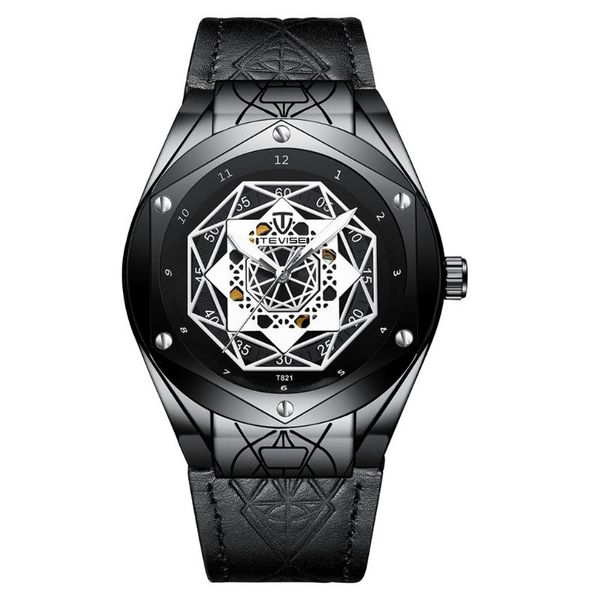 fashion men's watch mechanical watch gold black hollow dial night light mechanical sports, Slivery;brown
fashion men's watch mechanical watch gold black hollow dial night light mechanical sports, Slivery;brown