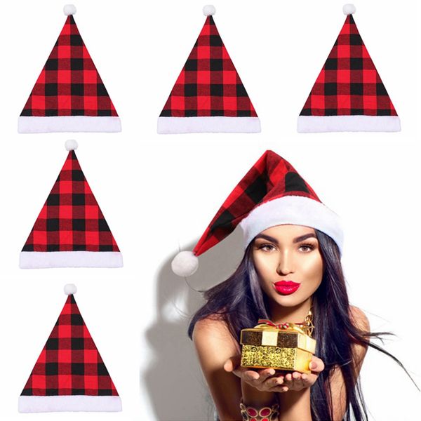 pom santa hat christmas plaid plush hat christmas party dress up decoration santa cap gift hha1569
pom santa hat christmas plaid plush hat christmas party dress up decoration santa cap gift hha1569