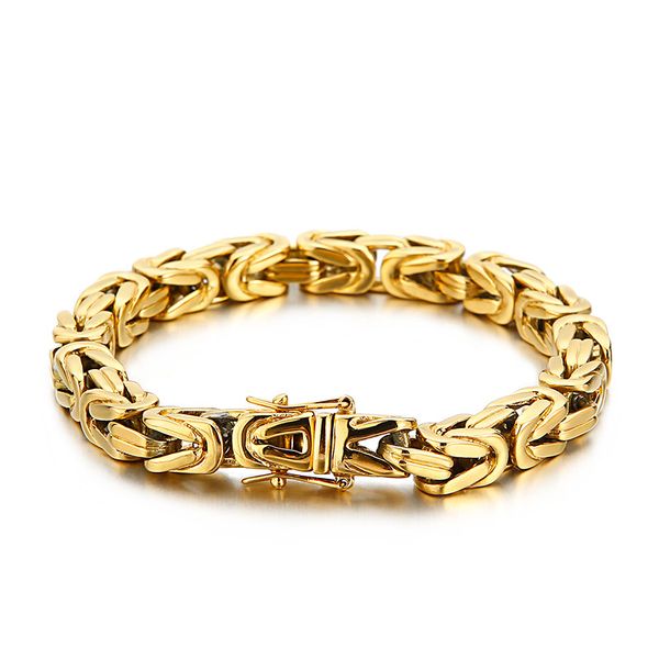 european and american street fashion 316l stainless steel square chain bracelet personality trendy accessories, Black
european and american street fashion 316l stainless steel square chain bracelet personality trendy accessories, Black