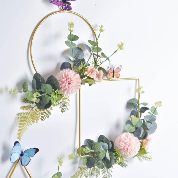 cilected floral hoop wreath geometric wire round triangle square hoop frame of artificial flower for wedding backdrop wall decor
cilected floral hoop wreath geometric wire round triangle square hoop frame of artificial flower for wedding backdrop wall decor
