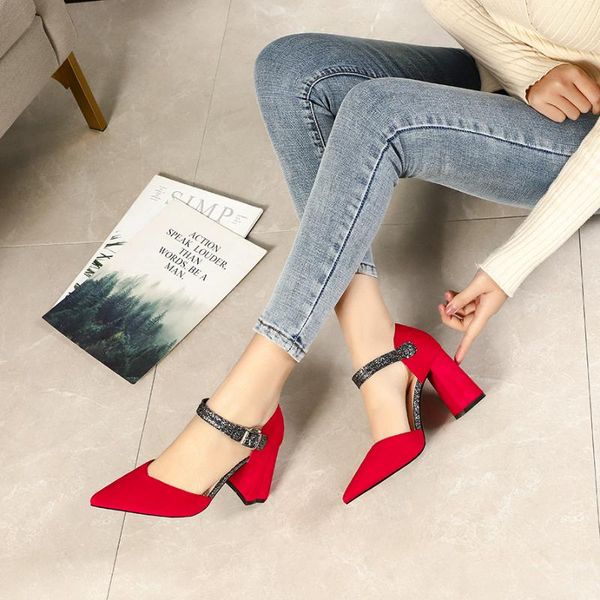 2020new summer women shoes pointed high heels nightclub shallow mouth women sandals thick bottom high heel suede lady shoes, Black
2020new summer women shoes pointed high heels nightclub shallow mouth women sandals thick bottom high heel suede lady shoes, Black