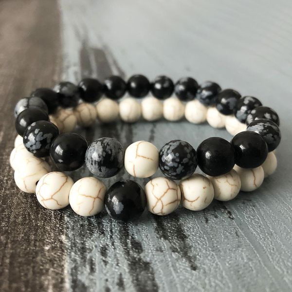 matching couple relationship his and her bracelets snowflake & howlite beaded bracelet set of 2 friendship mala wrist, Golden;silver
matching couple relationship his and her bracelets snowflake & howlite beaded bracelet set of 2 friendship mala wrist, Golden;silver