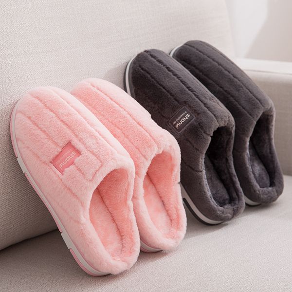 furry slippers women's thick bottom winter indoor warm confinement shoes home plus-sized menswear couple's plush cotton slippers, Black
furry slippers women's thick bottom winter indoor warm confinement shoes home plus-sized menswear couple's plush cotton slippers, Black