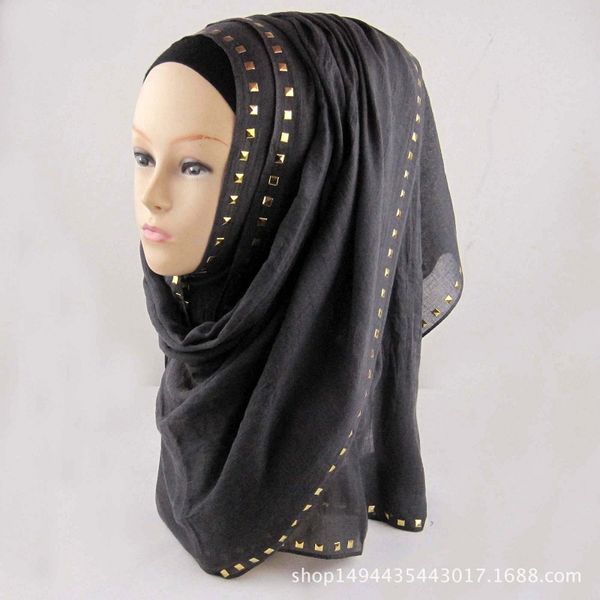 gold rivet scarf cotton stud muslim hijabs shawl lady long plain wraps islam women bufandas headscarf sjaal headband, Blue;gray
gold rivet scarf cotton stud muslim hijabs shawl lady long plain wraps islam women bufandas headscarf sjaal headband, Blue;gray