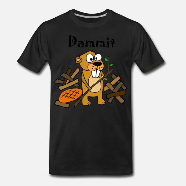 funny beaver and dam t shirt men personalized 100% cotton o neck famous new style summer unique shirt